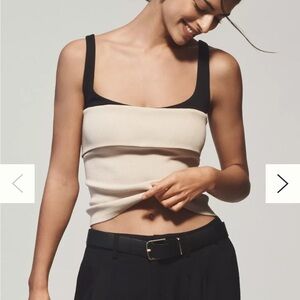 Anthropologie Black and Cream tank top